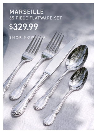 Marseille 65 Piece Flatware Set: $329.99