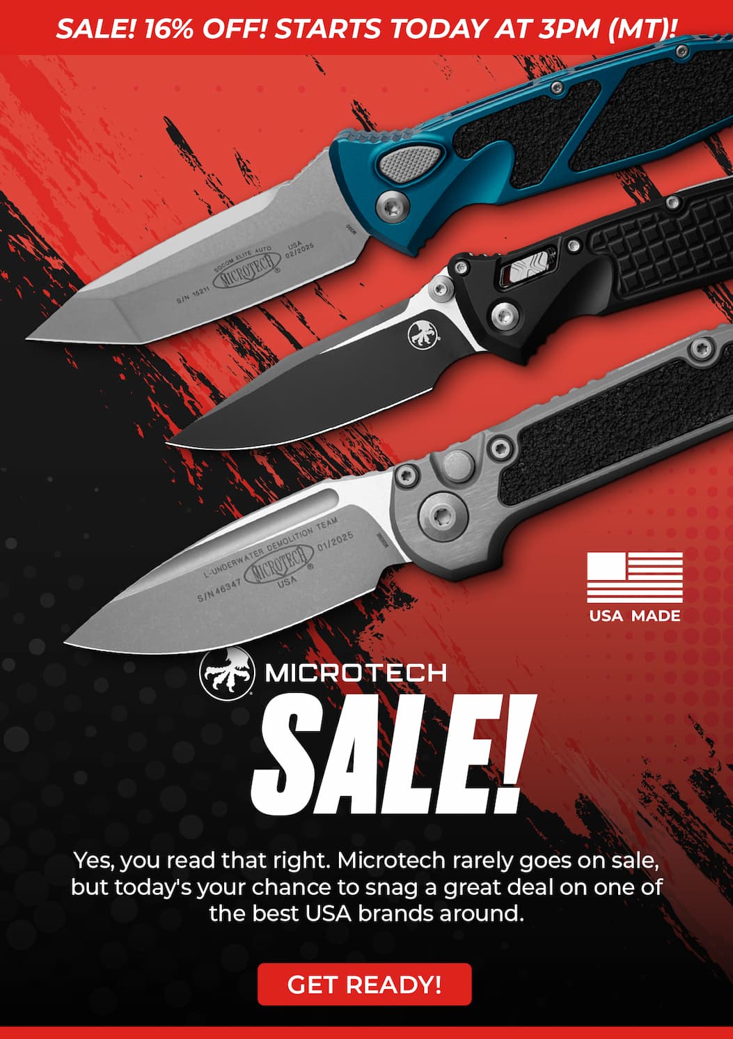 Microtech Sale Starting Today!