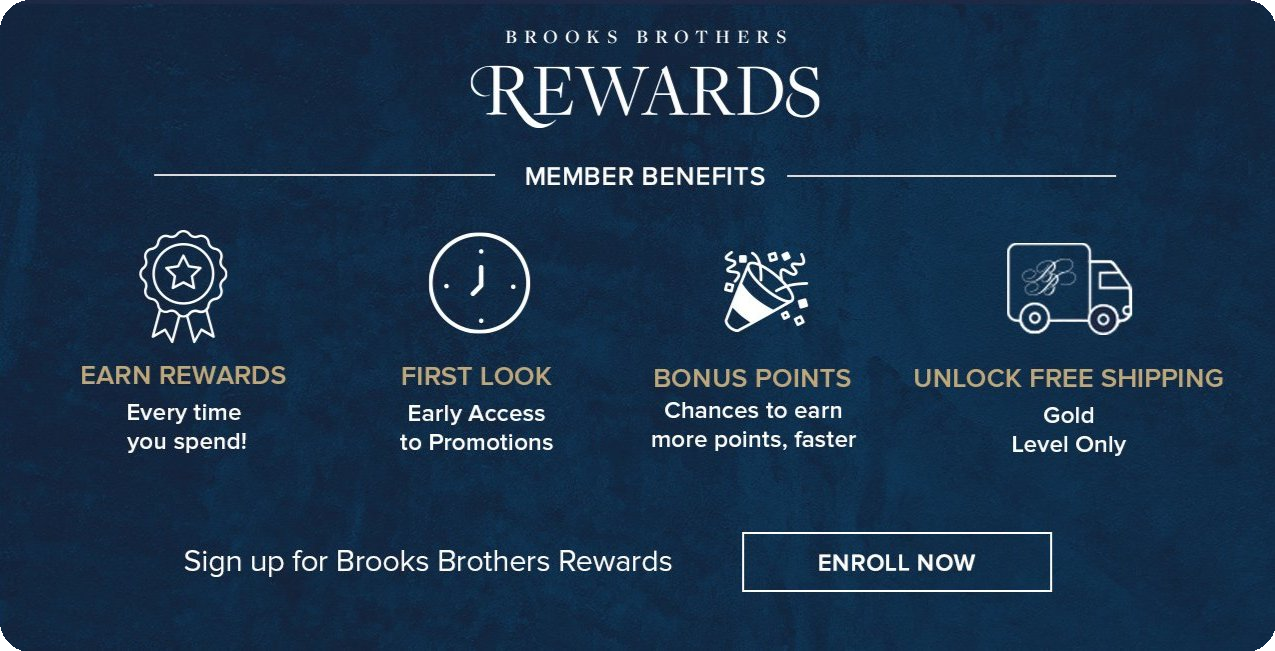 Brooks Brothers Rewards. Member benefits