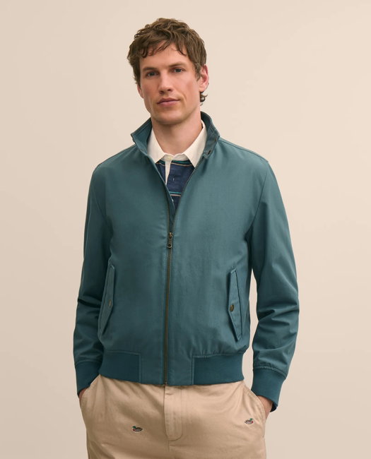Image of Bomber Jacket in Cotton Blend