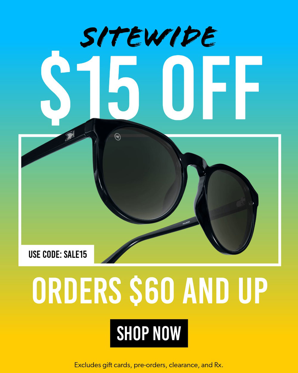 $15 Off Orders $60 and up
