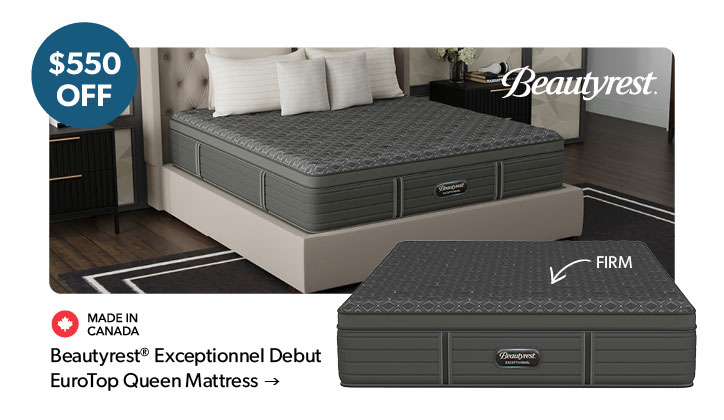 550 dollars off. Top Seller. Featured Beautyrest Exceptionnel Debut Eurotop Mattress. Click to shop.