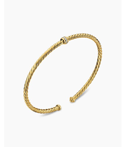 Micro Cablespira® Flex Center Station Bracelet18K Yellow Gold, 2.6mm