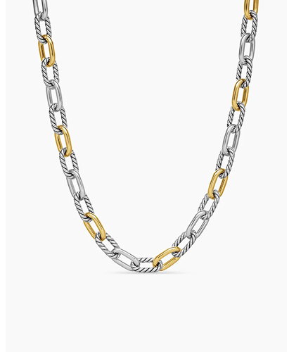 DY Madison® Chain NecklaceSterling Silver with 18K Yellow Gold, 8.5mm