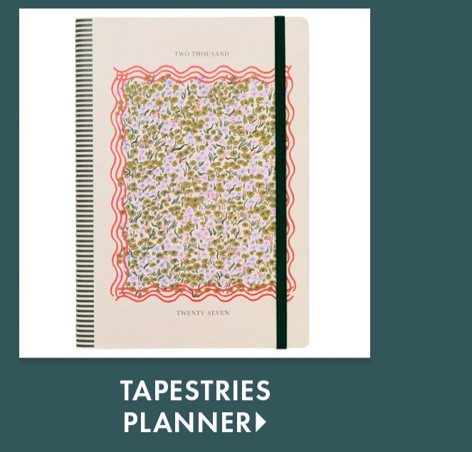 2026-2027 Paper Source Tapestries Monthly Desk Planner