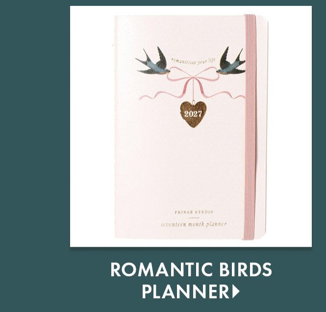 2026-2027 Romantic Birds Monthly Pocket Planner