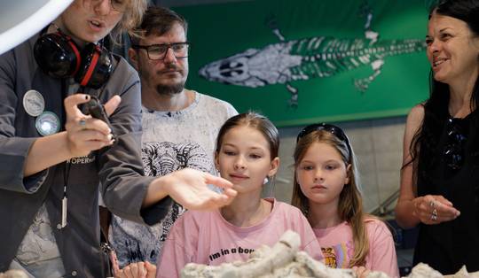 In dit Poolse museum mag iedereen een prehistorische amfibie helpen uitbeitelen