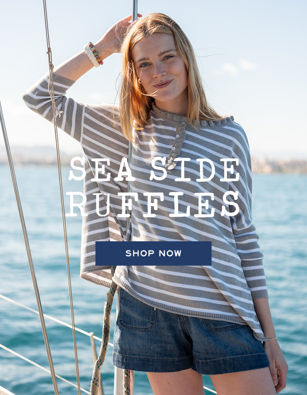 Catalina Cotton Ruffle Henley