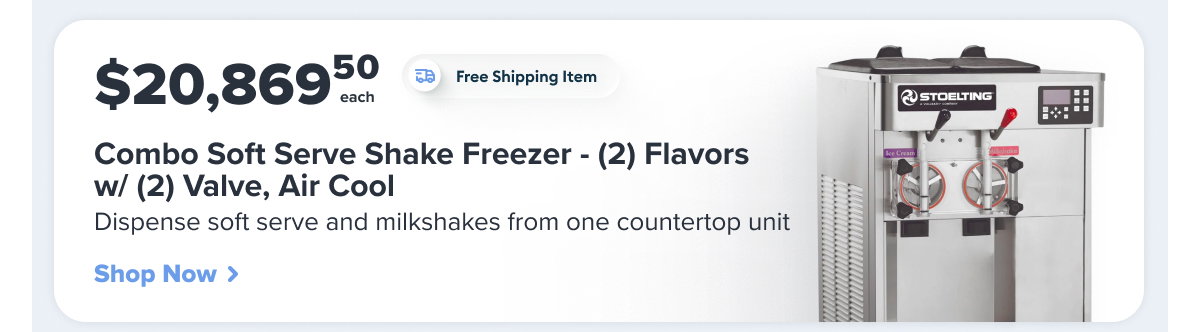 Stoelting Combo Soft Serve Shake Freezer
