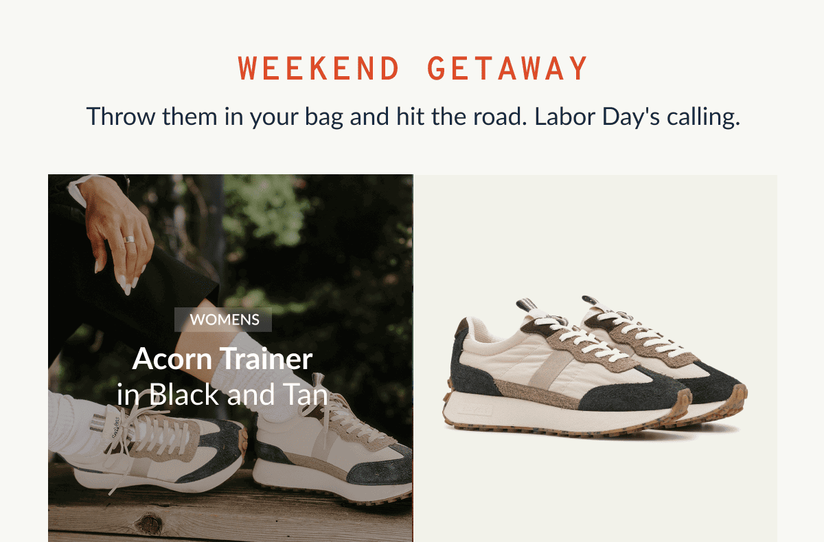 Acorn Trainer in Black and Tan