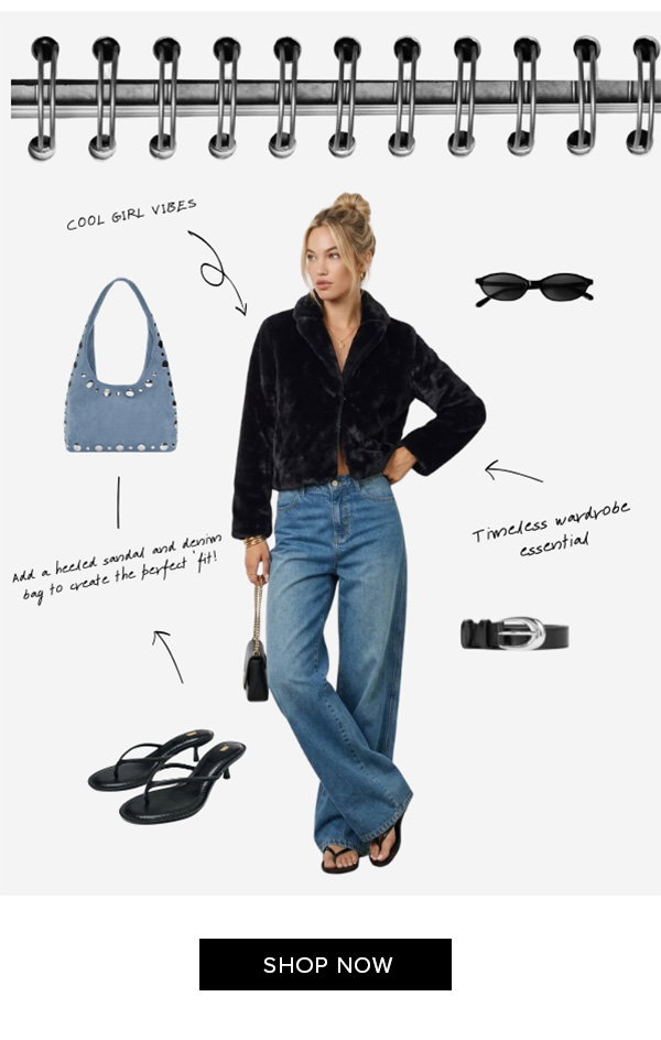 Black Fur Jacket Collared