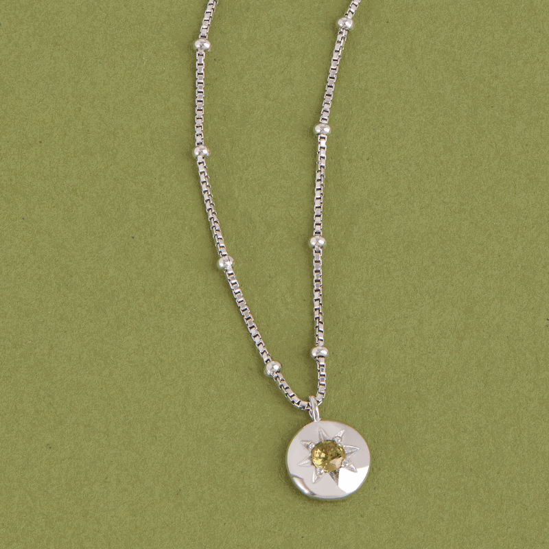 August Birthstone Necklace