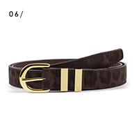  Buckle Belt in Chocolate Leopard