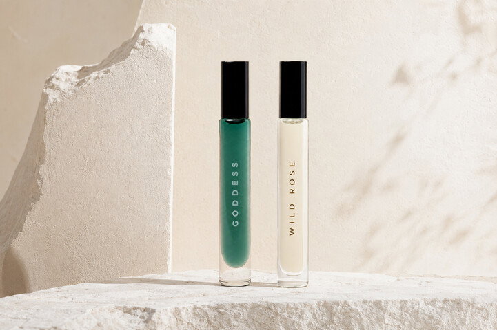 Miod Goddess and Wild Rose natural perfumes