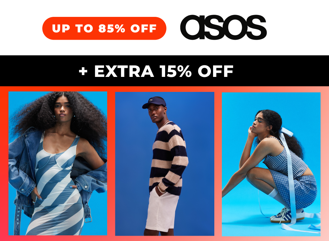 UP TO 85% OFF ASOS +EXTRA 15%. CODE: HOT15