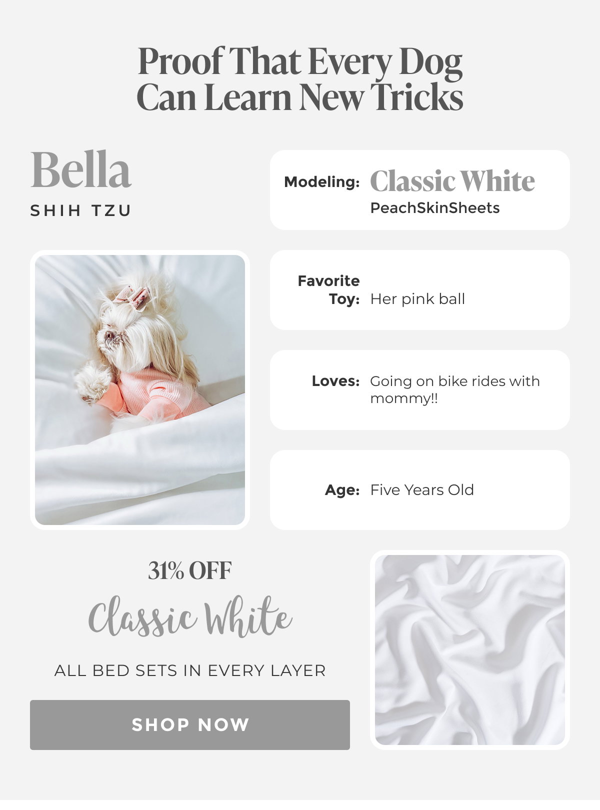 SHOP NOW 31% OFF Classic White