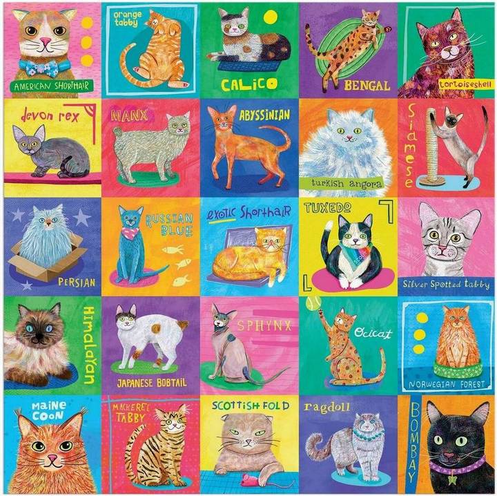 Image of Purr-fect Portraits 500 Piece Jigsaw Puzzle