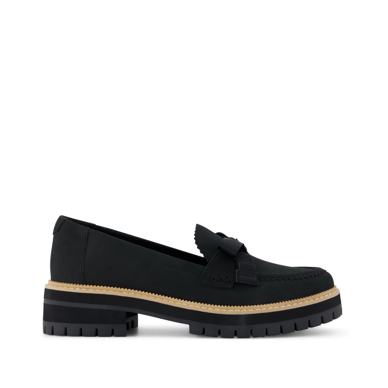 Image of Womens Cara Bow Loafer Black Leather