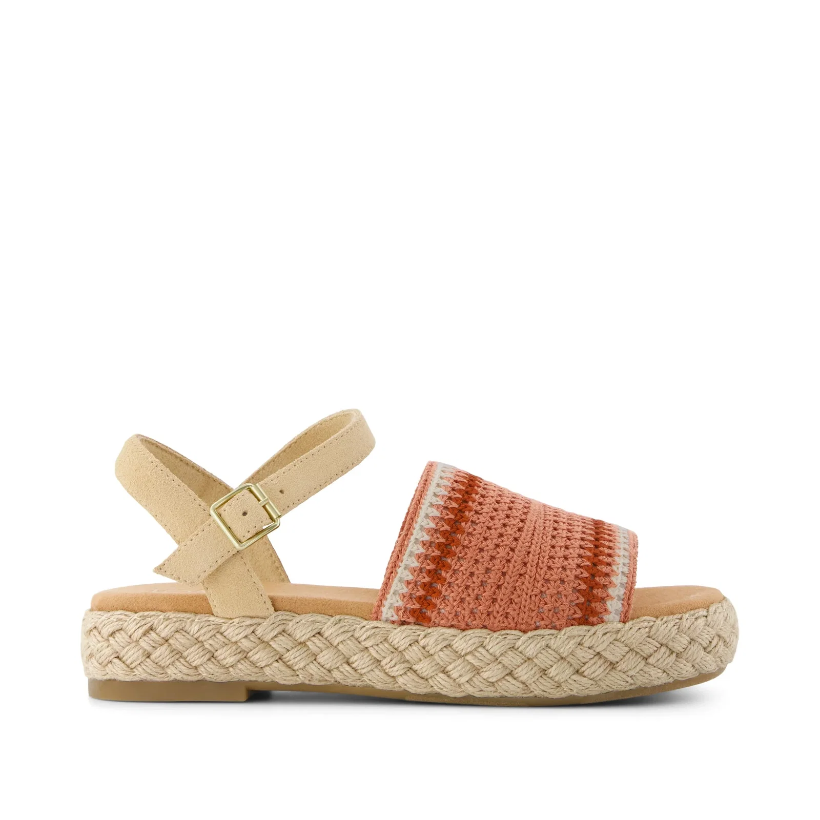 Womens Abby Flatform Espadrille Sandal Bloom Crochet - 5 