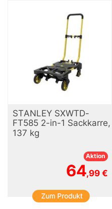 STANLEY SXWTDFT585 Sackkarre Traglast max 137kg
