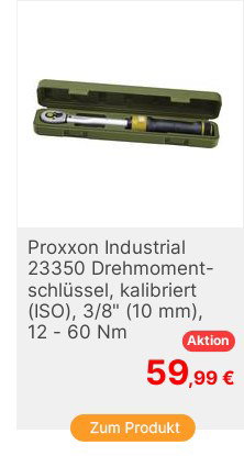 Proxxon Industrial 23350 Drehmomentschlssel kalibriert ISO 38 10 mm 12  60 Nm