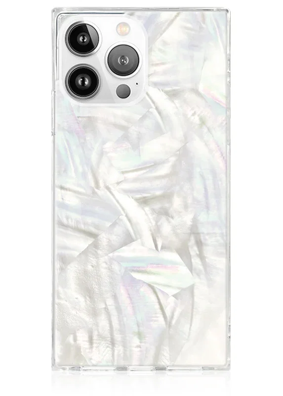 Image of SQUARE® Geo White Mother of Pearl Case
