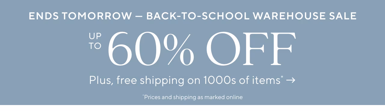 Back-To-School Warehouse Sale