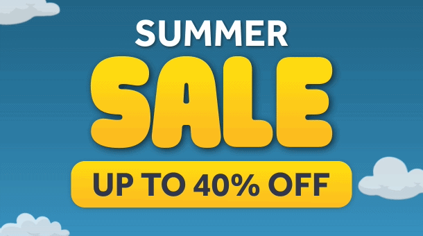 Summer Sale. Save up to 40%. Shop all deals
