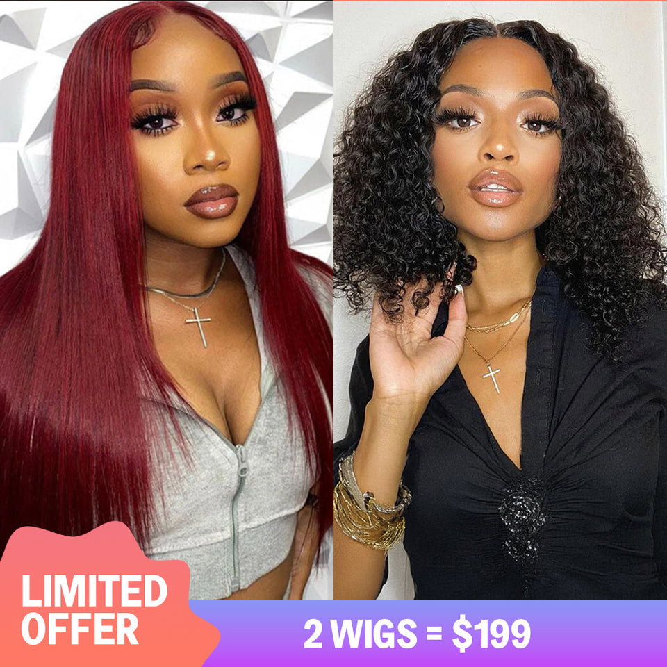 $100 - $50 | Chocolate Brown 4x4/5x5/5x6 Lace Closure Wigs Deep Wave/Water Wave Wig