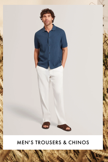 Relaxed Linen Blend Elasticated Trousers