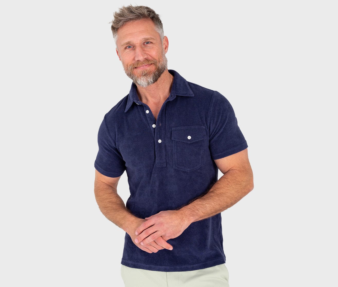 Image of Terrycloth Players Shirt - Midnight Toker