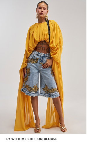 FLY WITH ME CHIFFON BLOUSE