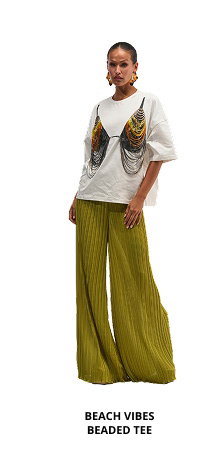 BEACH VIBES BEADED TEE