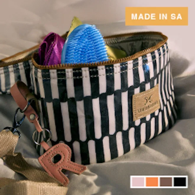 Thandana Bougie Laminated Fabric Vanity Bag
