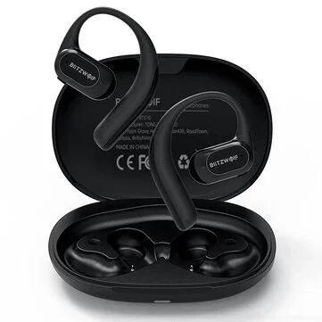 BlitzWolf® BW-BTS10 OWS bluetooth Earbuds Bone Conduction Earphone IPX8 Waterproof Low Latency Game Open Ear Earhooks Sports Headphones with Mic