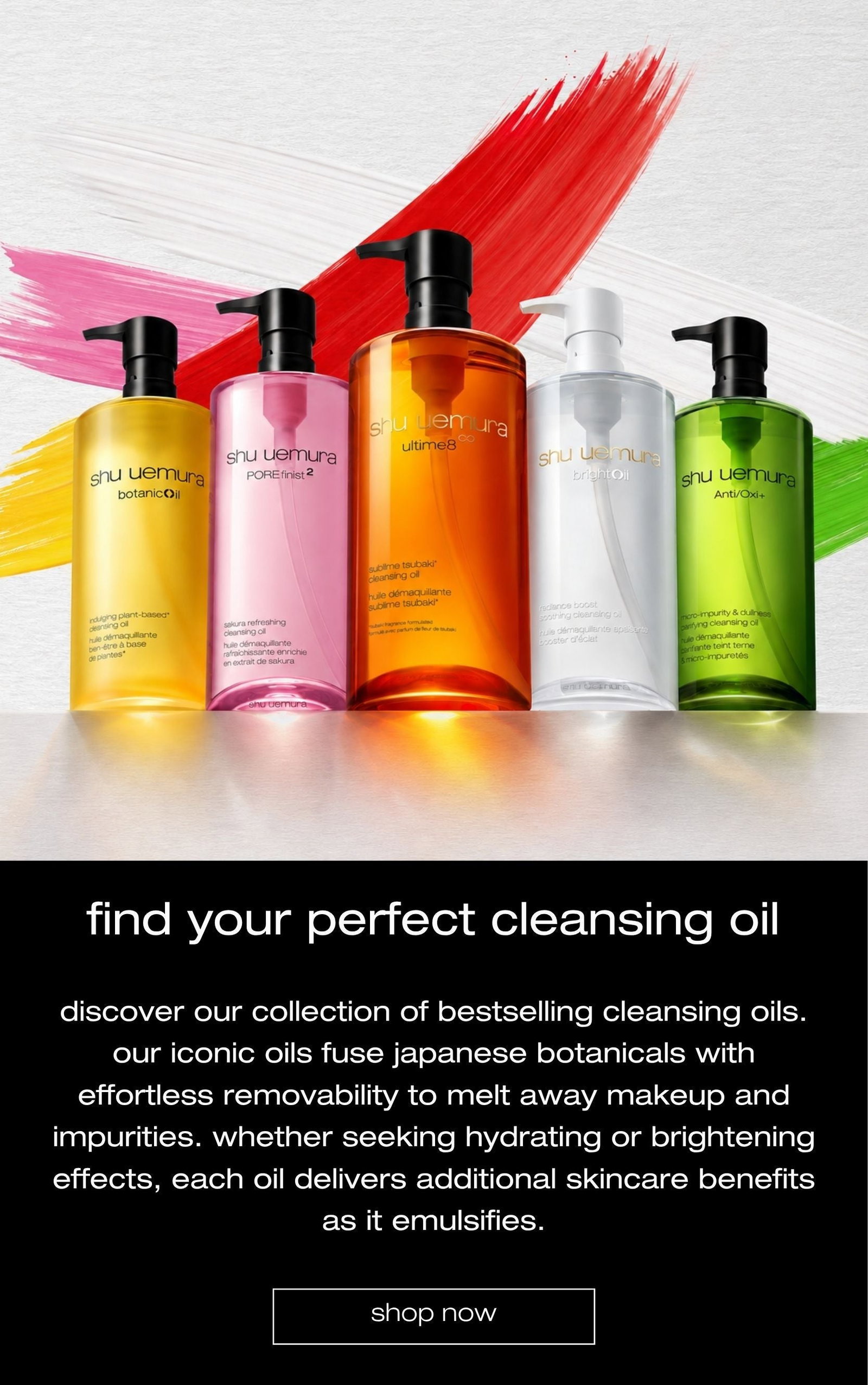 shop our iconic cleansing oils