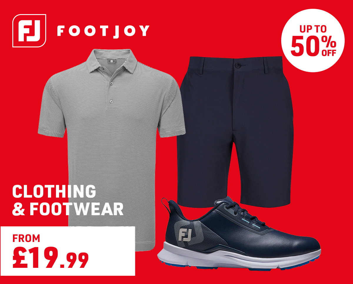 A range of Golf Shoes available from £44.99, with up to 40% off