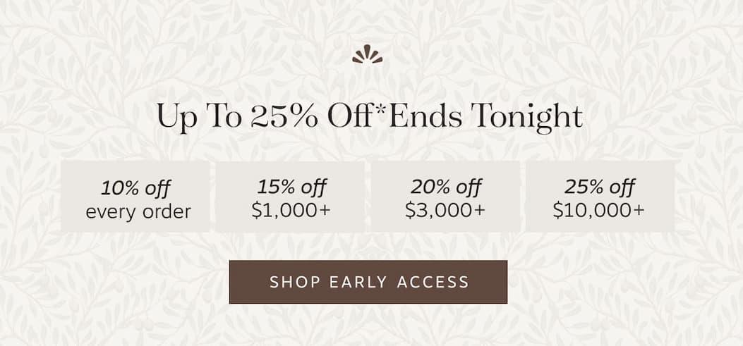 VIPs enjoy up to 25% off* during early access
