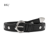 Studded Buckle Belt in Black