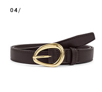 Organic Buckle Belt in Bitter Chocolate