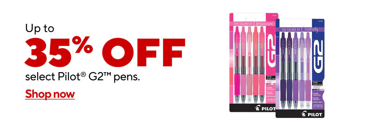 Save up to 35% on Pilot G-2 pens