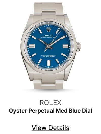 Used Oystersteel Rolex Oyster Perpetual 36 Ref 126000 Med Blue Dial