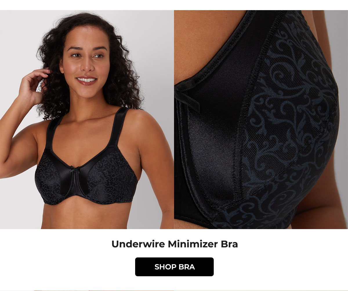 Bali Satin Tracings Underwire Minimizer Bra