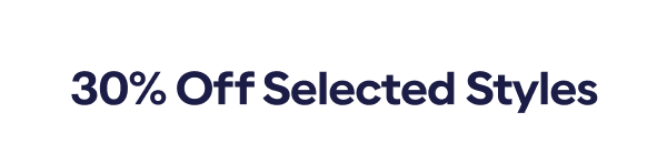 30% off select styles