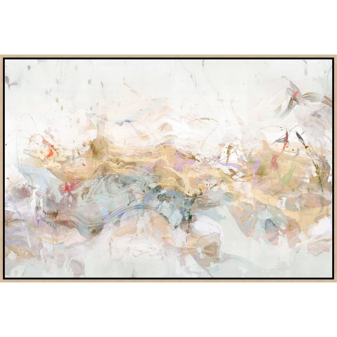 Gilded Effusion by D’Alessandro Léon - Floater Frame Painting on Canvas