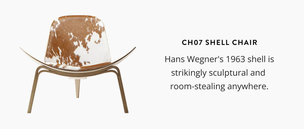 CH07 Shell Chair: Hans Wegner's 1963 shell is strikingly sculptural and  room-stealing anywhere.