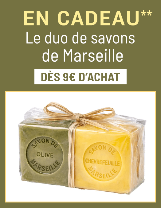 En Cadeau Le Duo de Savons  Offert dès 9 euros d’achat**