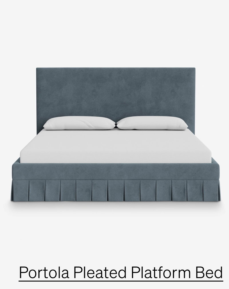 Shop Portola Pleated Platform Bed