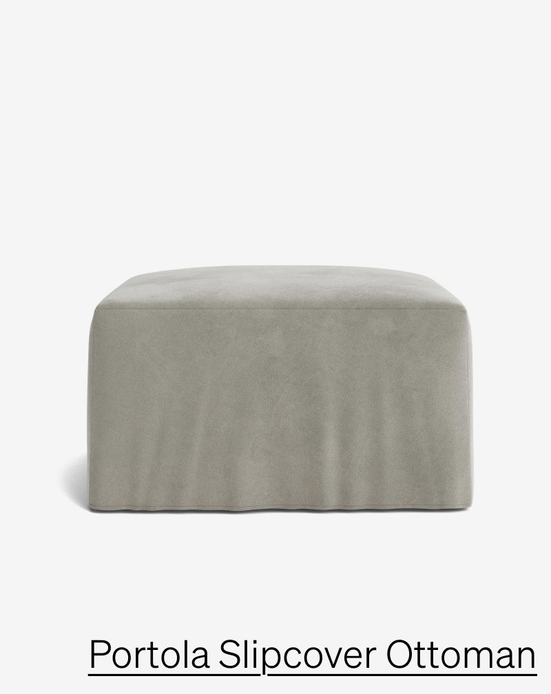 Shop Portola Slipcover Ottoman