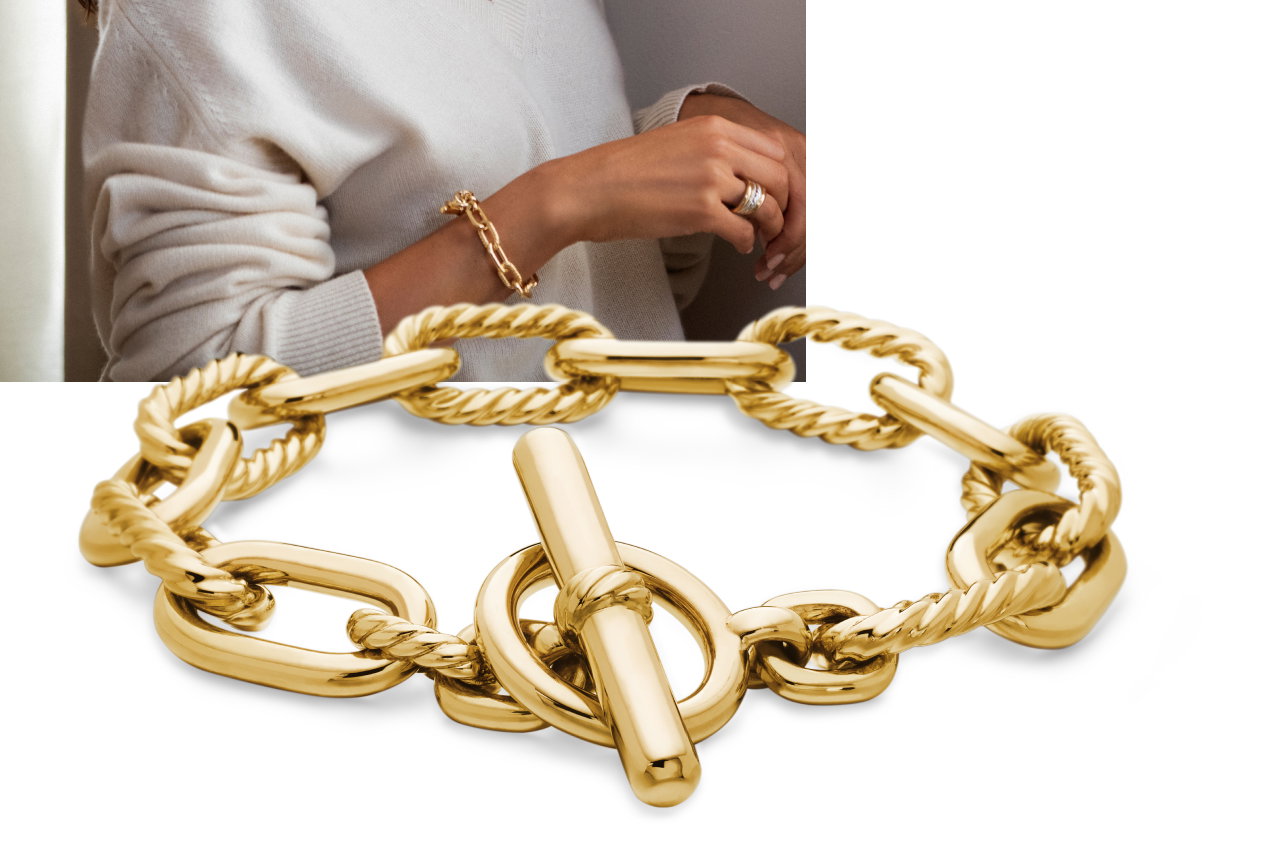 DY Madison® Toggle Chain Bracelet18K Yellow Gold, 11mm